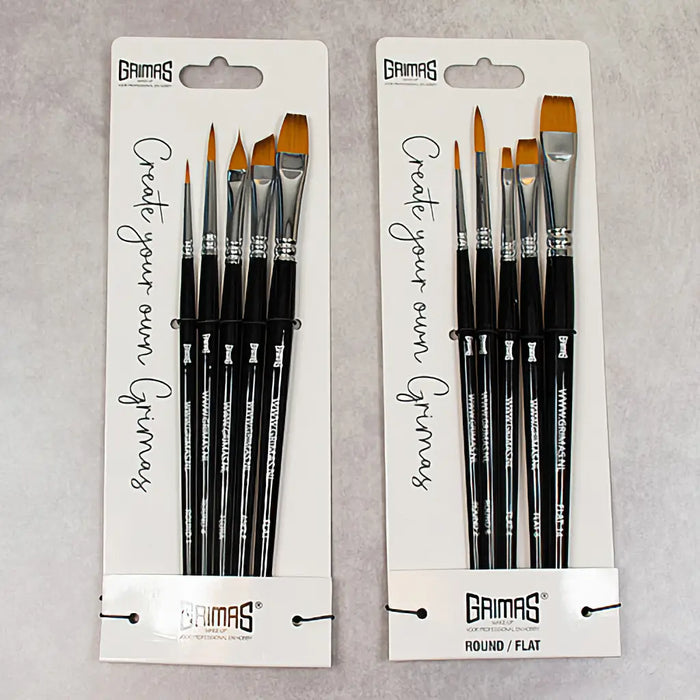 Grimas Face Paint Brush 2x Set, 10 brushes