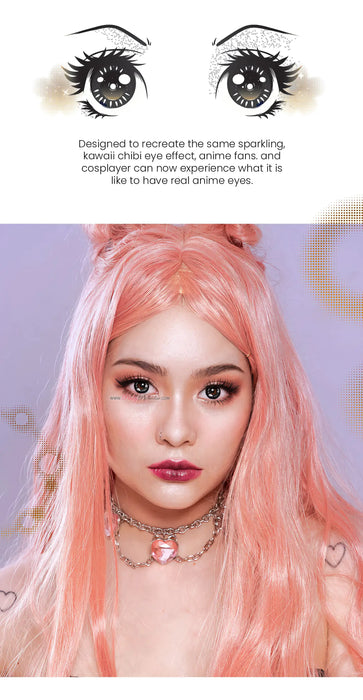 Princess Pinky Lunar Earth Black, cosplay lenses yearly