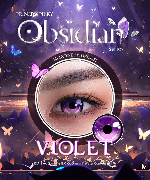 Princess Pinky Obsidian Violet contact lenses (yearly)