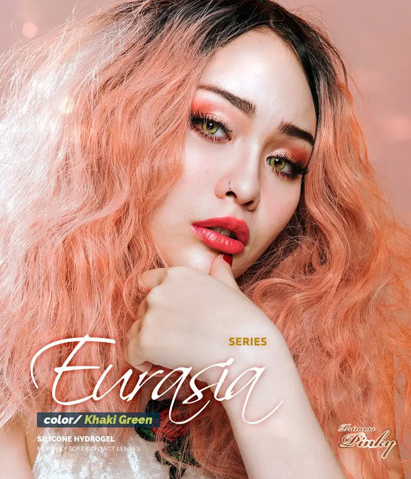 Princess Pinky Eurasia Khaki Green contact lenses (monthly)