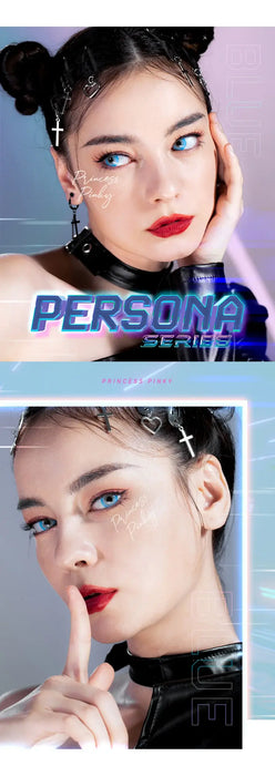 Princess Pinky Persona Blue coloured contact lenses (yearly)