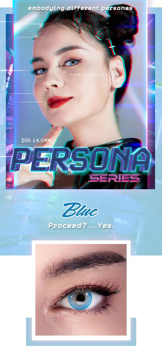 Princess Pinky Persona Blue coloured contact lenses (yearly)
