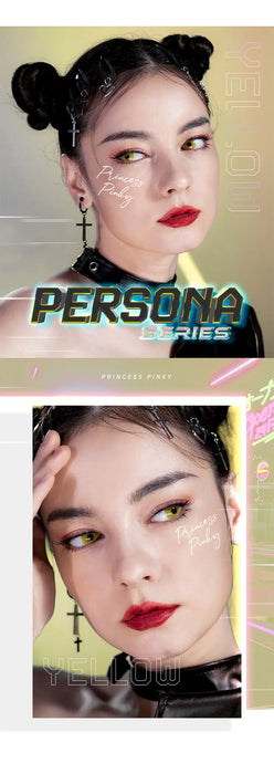 Princess Pinky Persona Yellow coloured contact lenses (yearly)