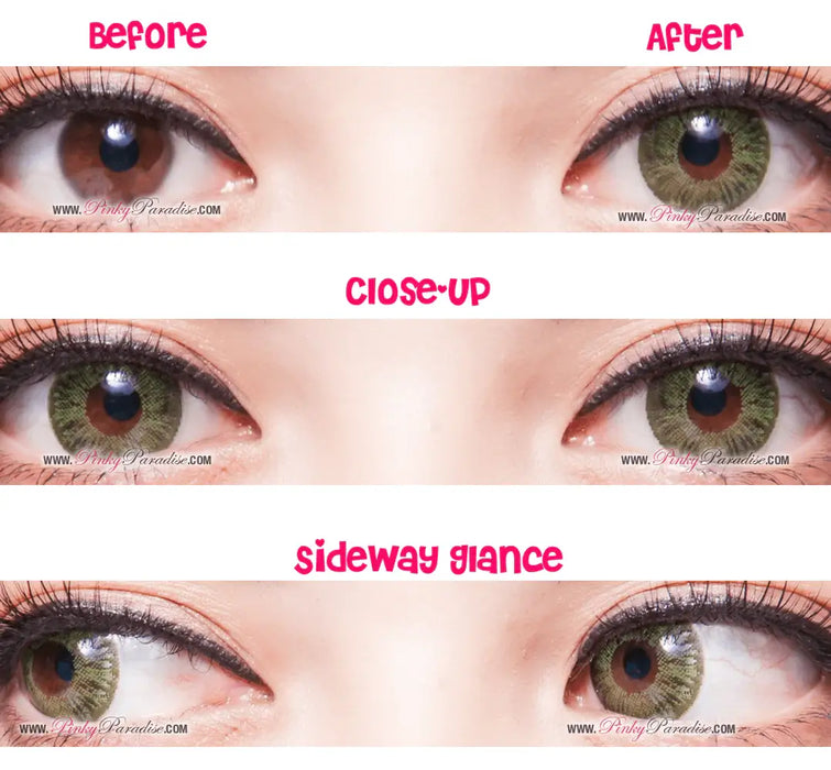 Vassen Super Green coloured contact lenses (yearly)