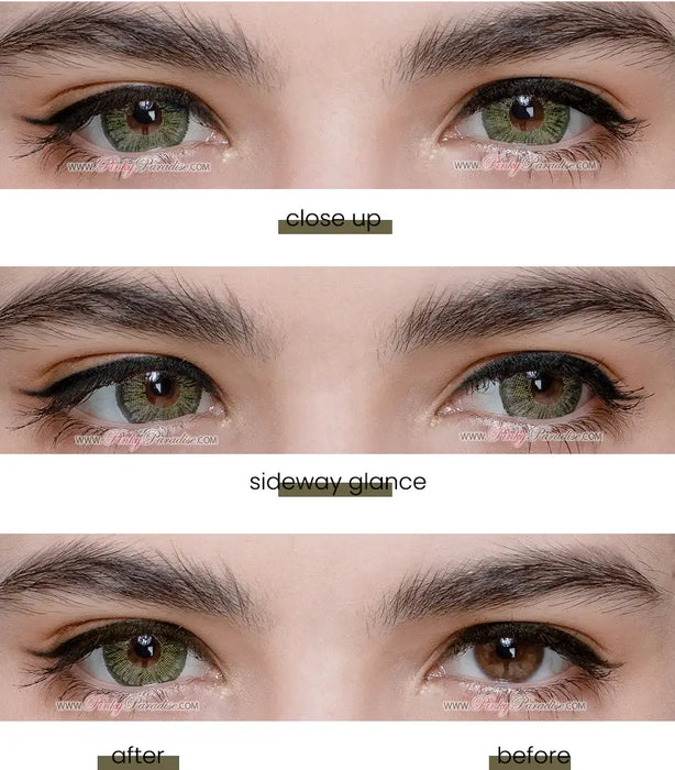 Vassen Super Green coloured contact lenses (yearly)