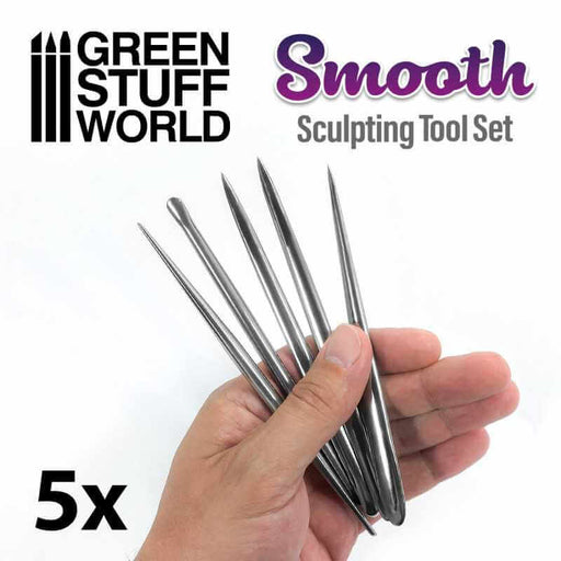 Hand holding 5x smooth sculpting tool set