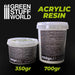 Acrylic resin in bottles. 350 grams and 700 grams,