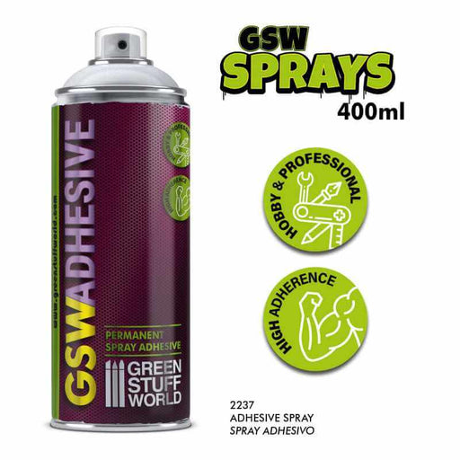GSW permanent adhesive spray 400ml. Hobby and professional. High adherence.