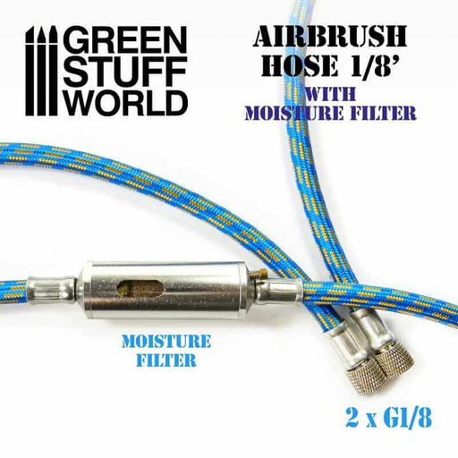 Airbrush hose 1/8'' with moisture filter. 2x G1/8.