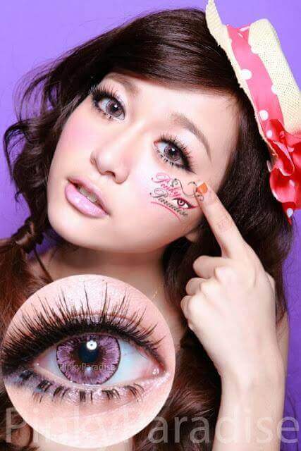 EOS Ice Pink, colored lenses