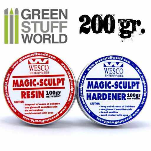 Magic sculpt two part converting putty in cans. 200 grams.