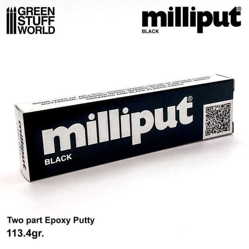 Milliput black, two part epoxy putty. 113 gram