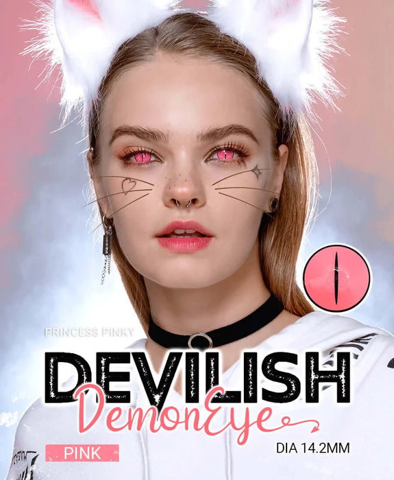 Princess Pinky Devilish Demon Eye Pink, crazy lenses