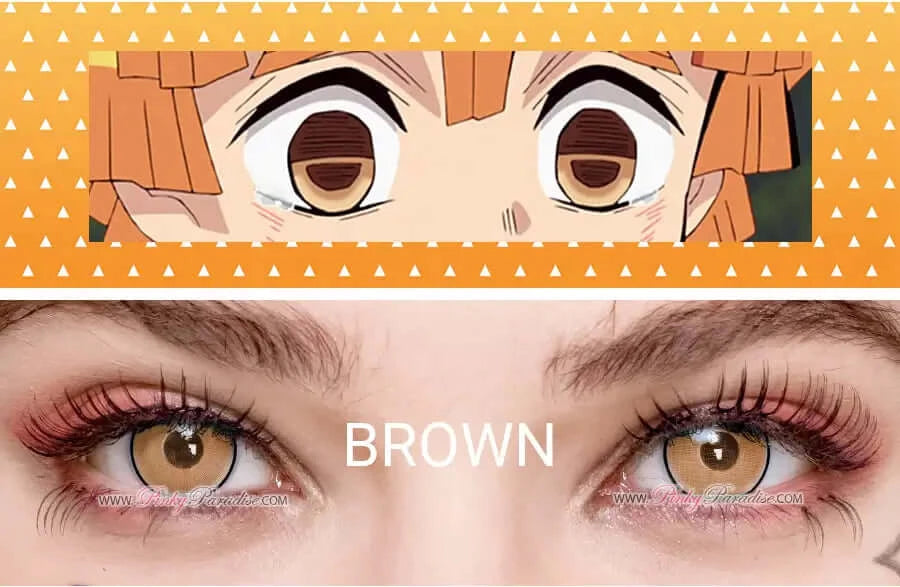 Princess Pinky Moe Anime Brown Mesh, cosplay lenses