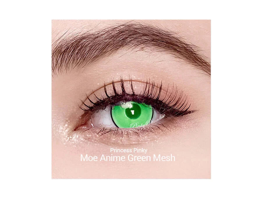 Princess Pinky Moe Anime Green Mesh, cosplay lenses