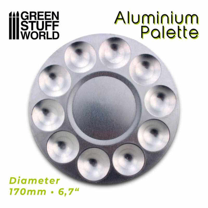 Round mixing palette in aluminim 170mm in diameter