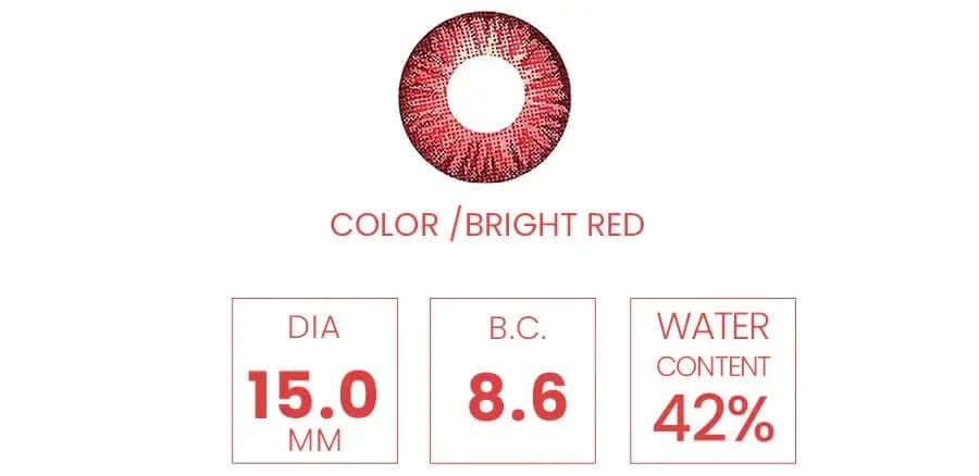 Vassen Super Bright Red, colored lenses
